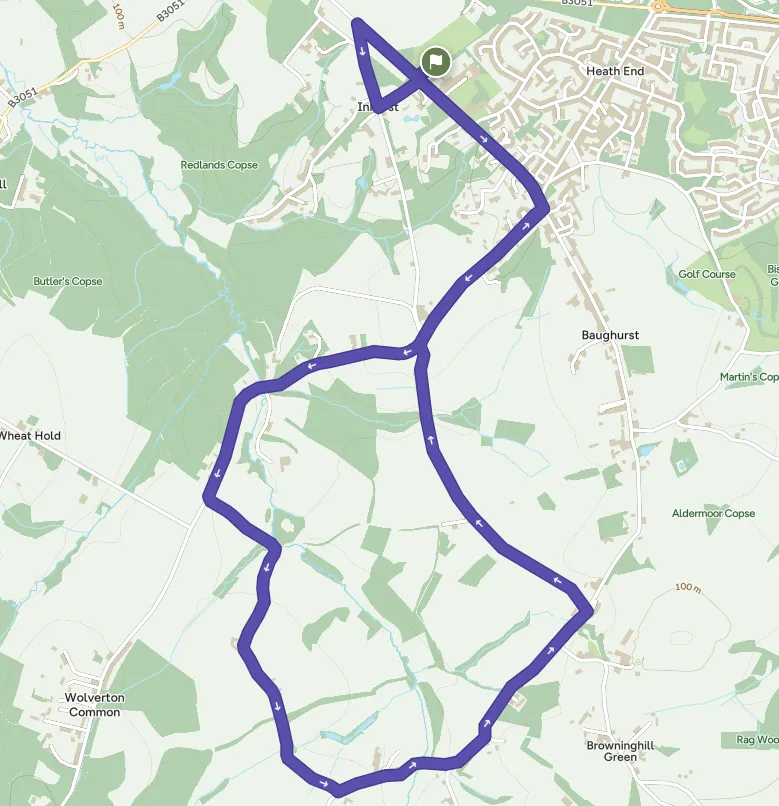 Tadley 10km Course Map